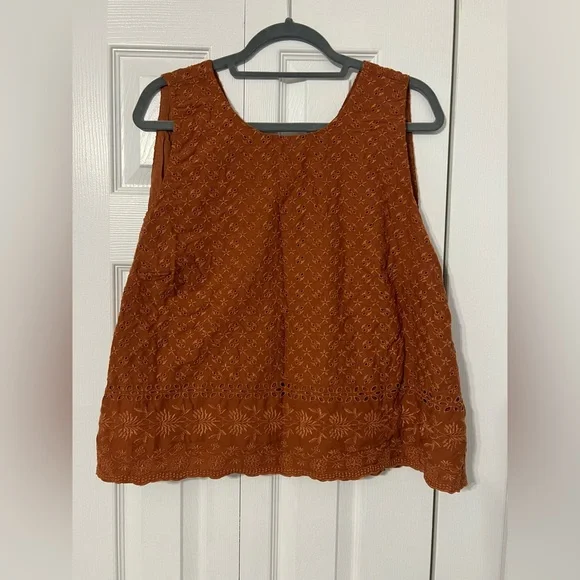 LOFT Terracotta Sleeveless Blouse - Picture 1 of 7